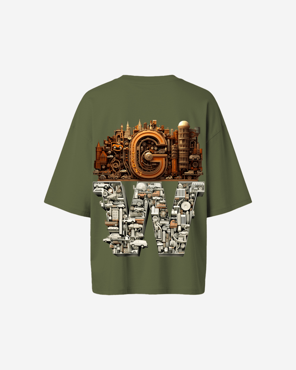 G WEST OVERSIZED DETROIT MOTORCITY T - SHIRT - WOMEN - G West