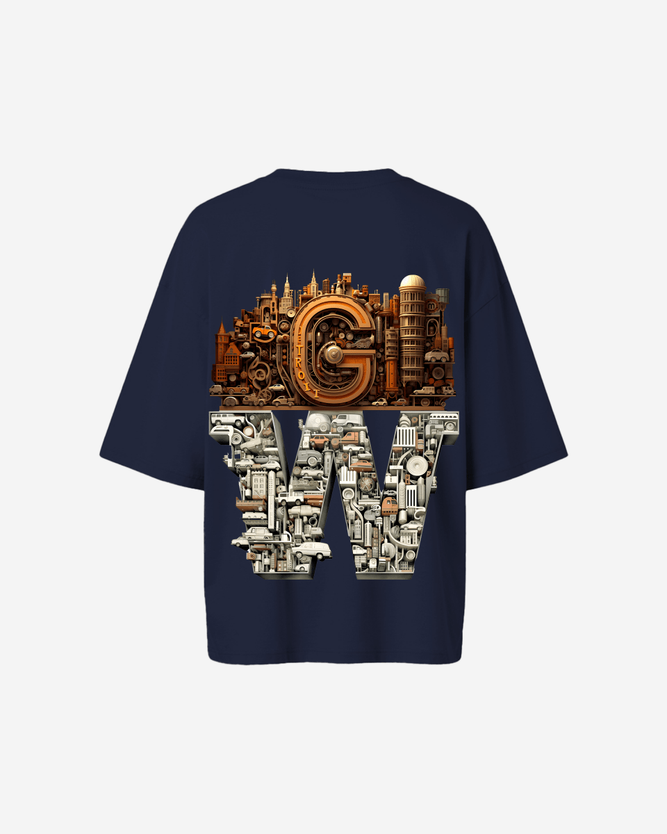 G WEST OVERSIZED DETROIT MOTORCITY T - SHIRT - WOMEN - G West