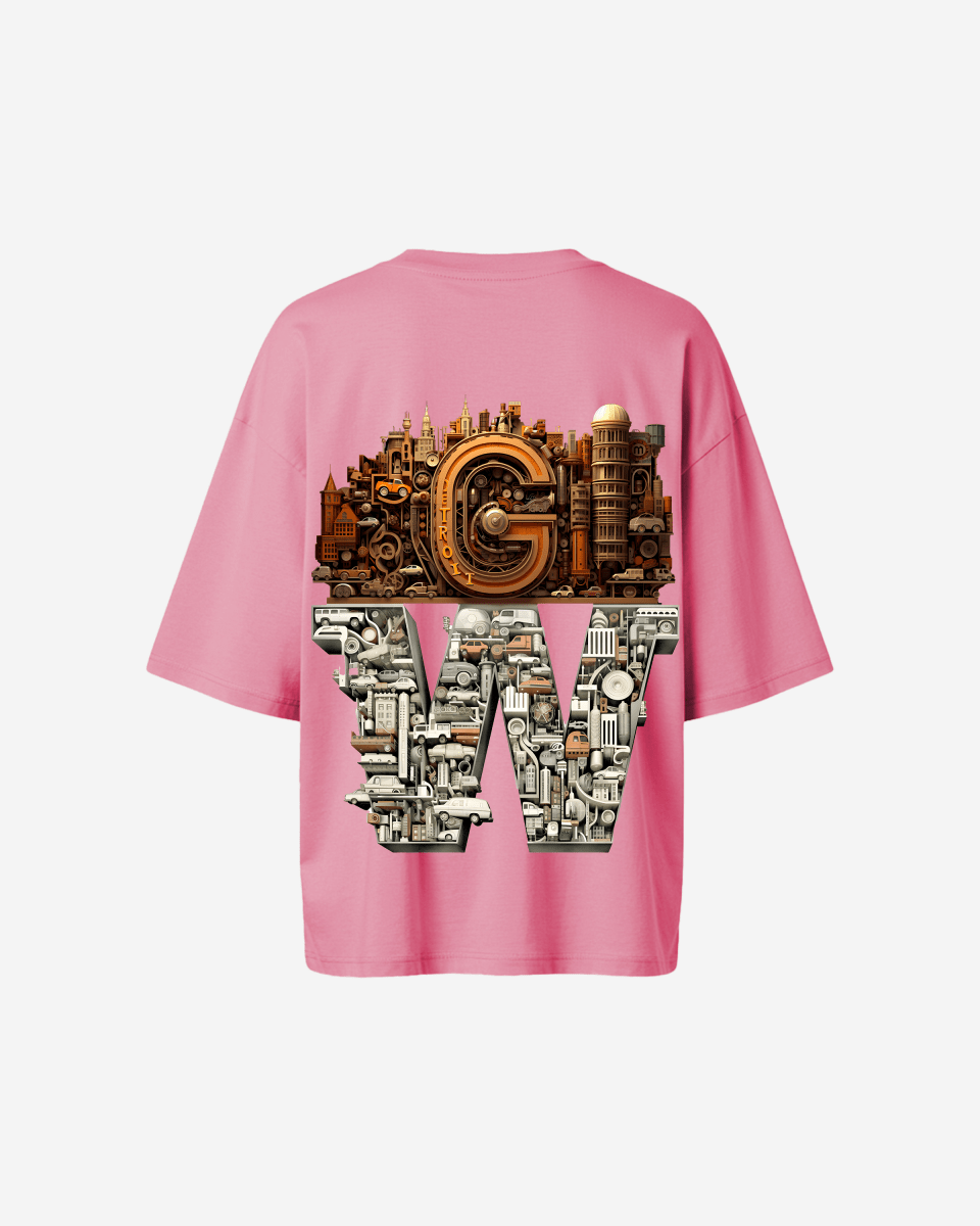 G WEST OVERSIZED DETROIT MOTORCITY T - SHIRT - WOMEN - G West