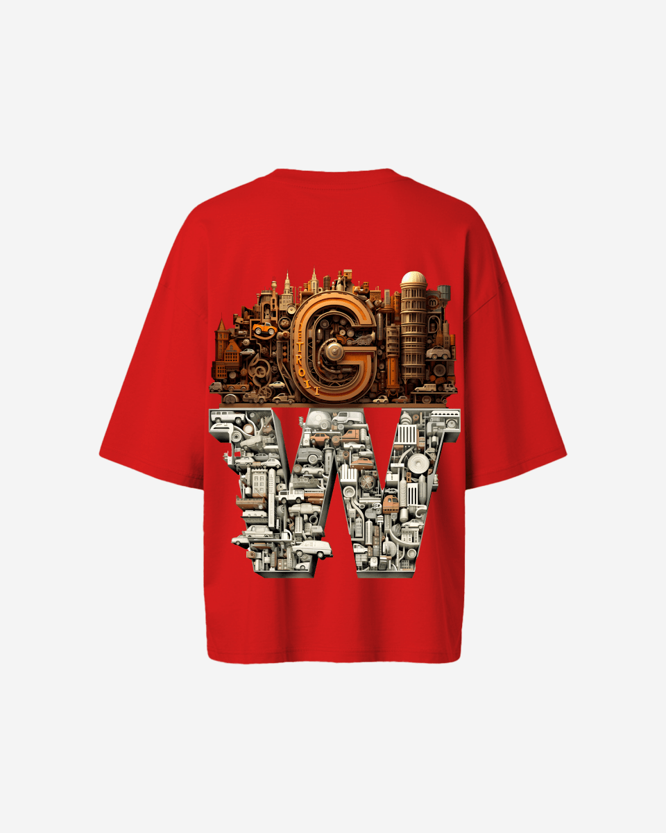 G WEST OVERSIZED DETROIT MOTORCITY T - SHIRT - WOMEN - G West
