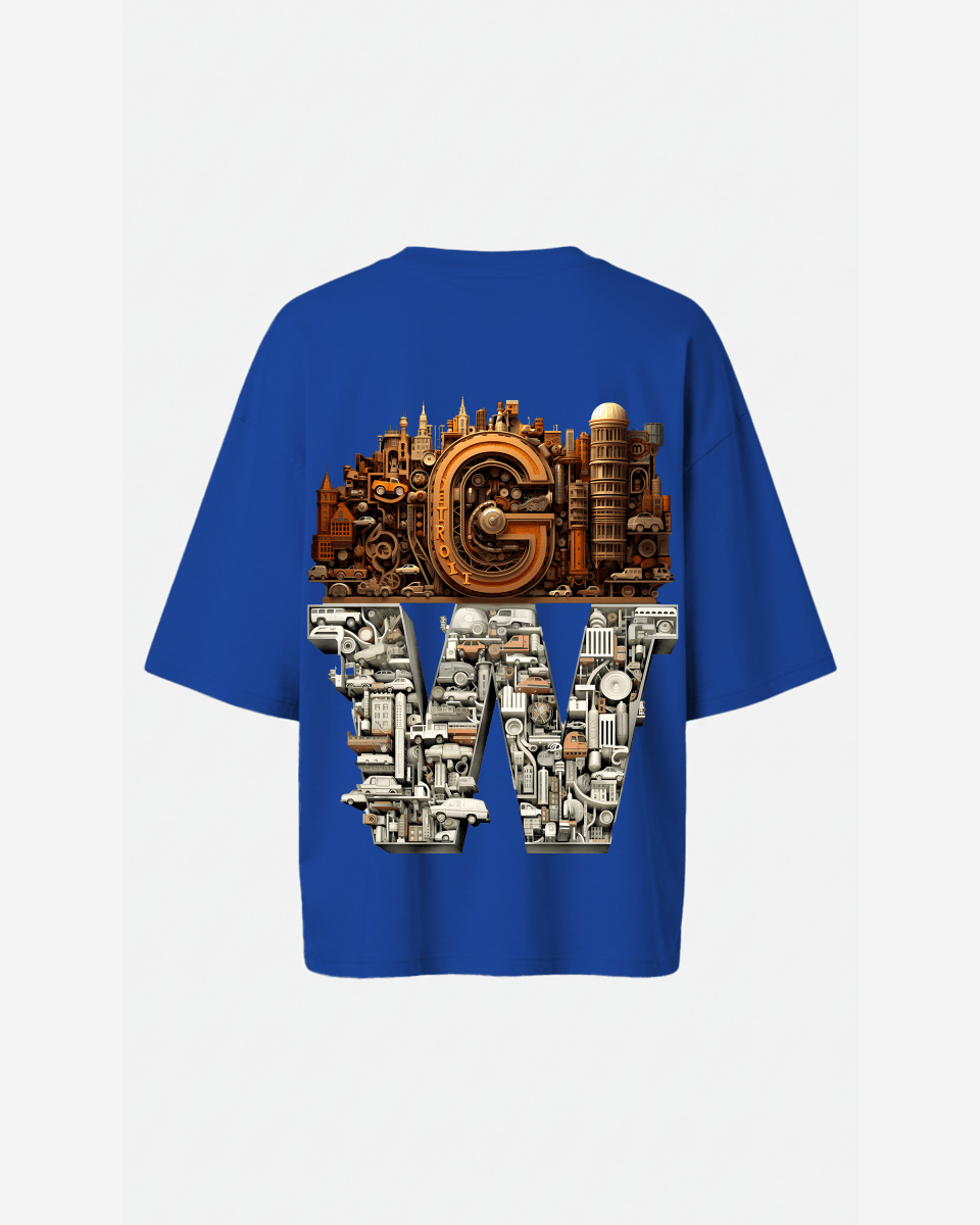 G WEST OVERSIZED DETROIT MOTORCITY T - SHIRT - WOMEN - G West