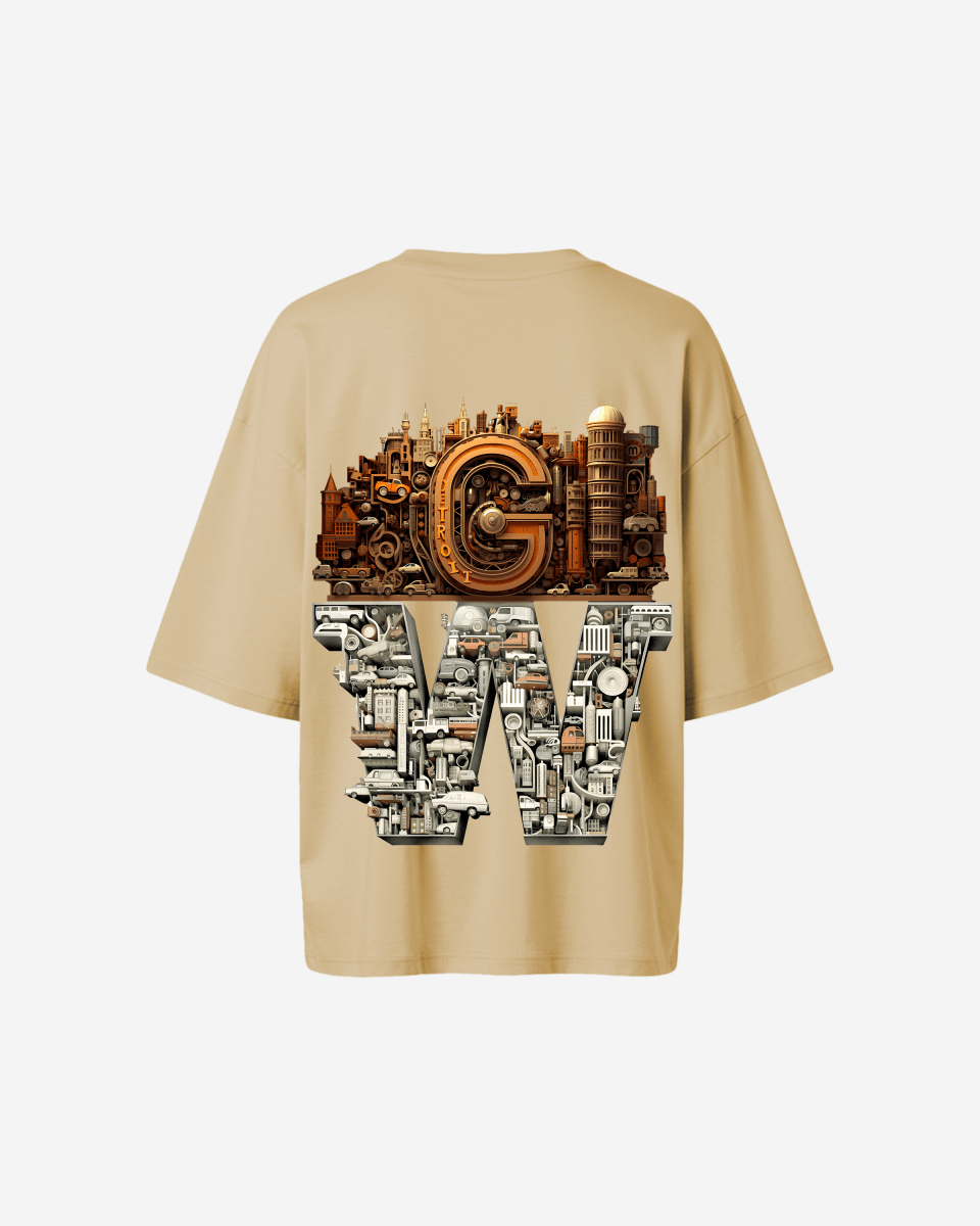 G WEST OVERSIZED DETROIT MOTORCITY T - SHIRT - WOMEN - G West