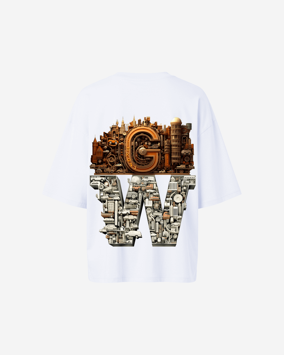 G WEST OVERSIZED DETROIT MOTORCITY T - SHIRT - WOMEN - G West