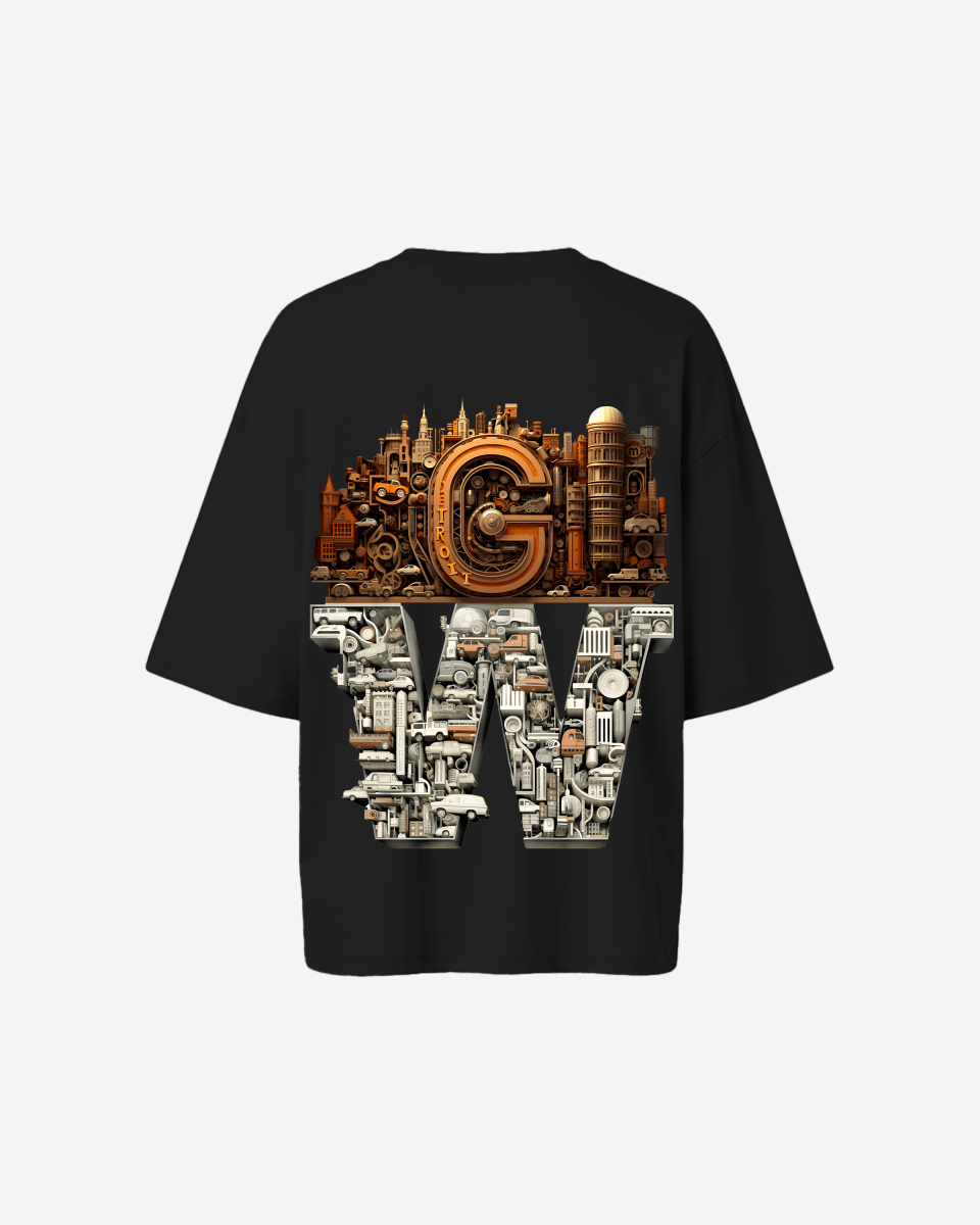G WEST OVERSIZED DETROIT MOTORCITY T - SHIRT - WOMEN - G West