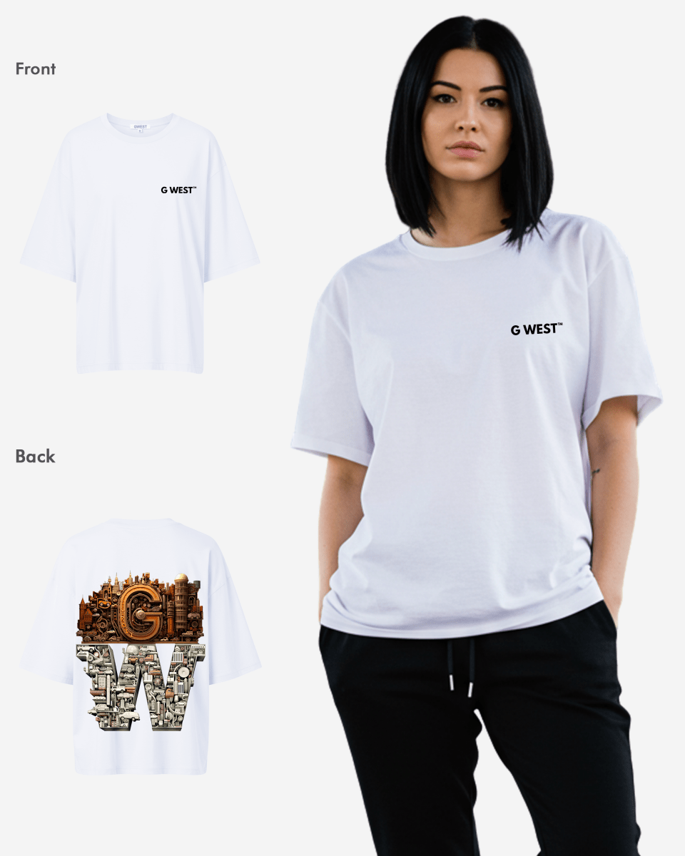 G WEST OVERSIZED DETROIT MOTORCITY T - SHIRT - WOMEN - G West