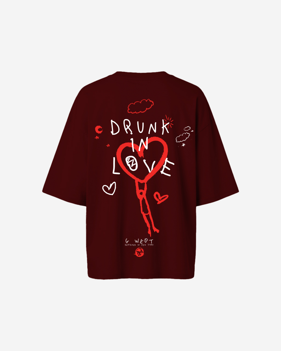G West Oversized Drunk In Love Tee - WOMEN - G West