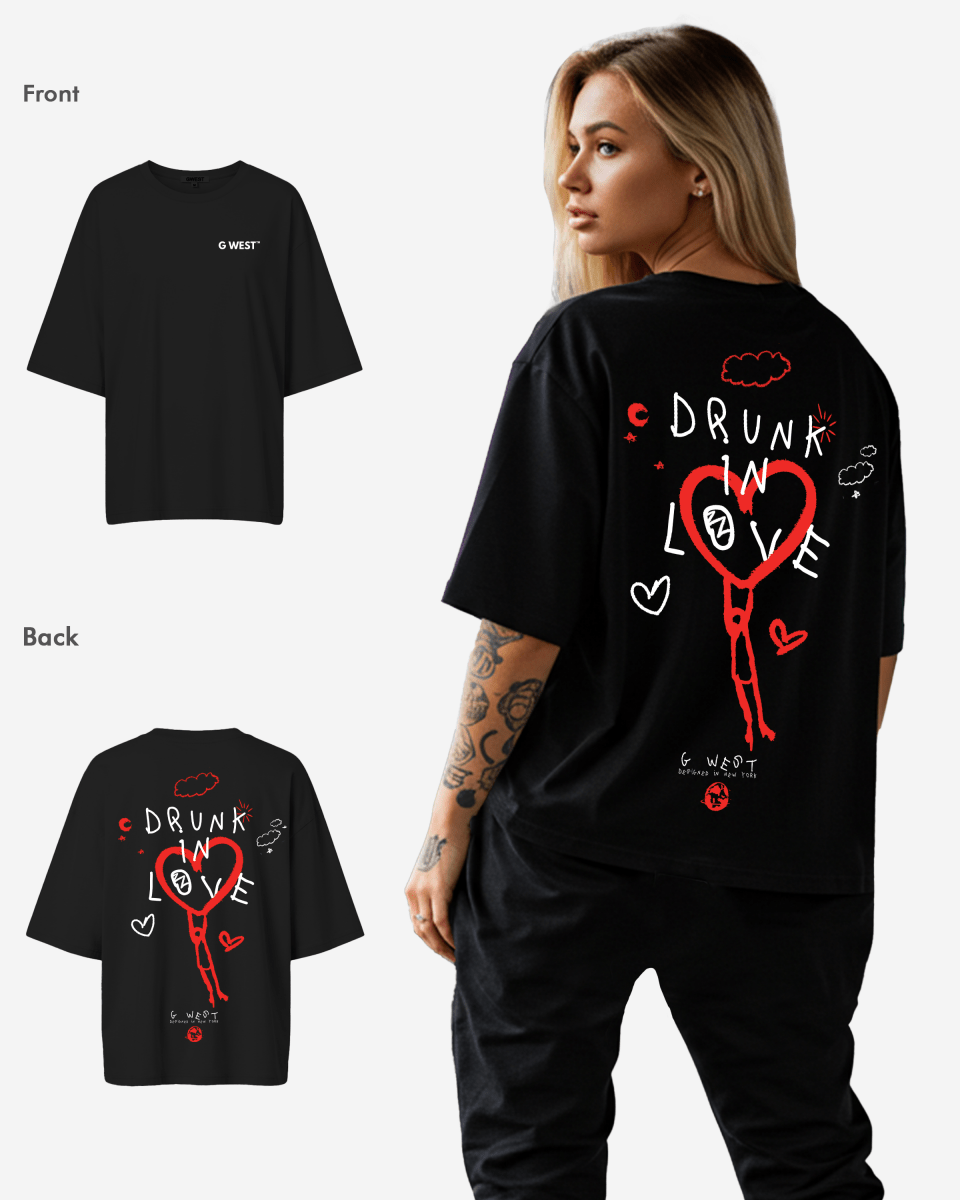 G West Oversized Drunk In Love Tee - WOMEN - G West