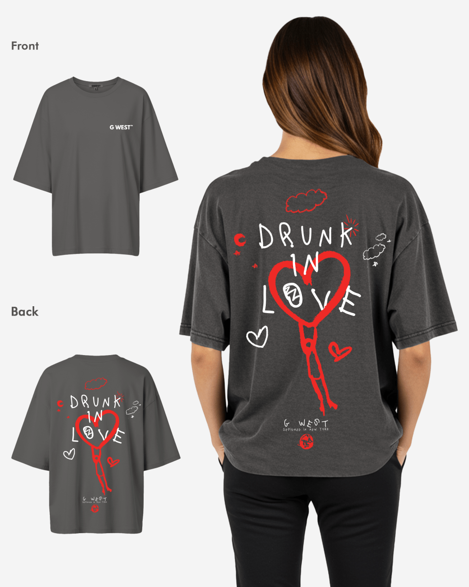 G West Oversized Drunk In Love Tee - WOMEN - G West