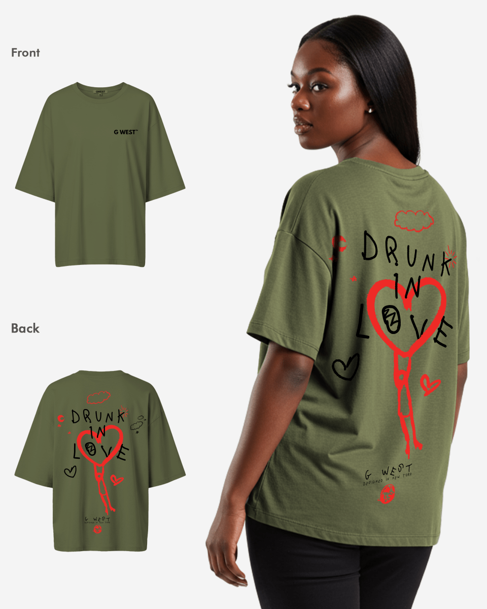 G West Oversized Drunk In Love Tee - WOMEN - G West