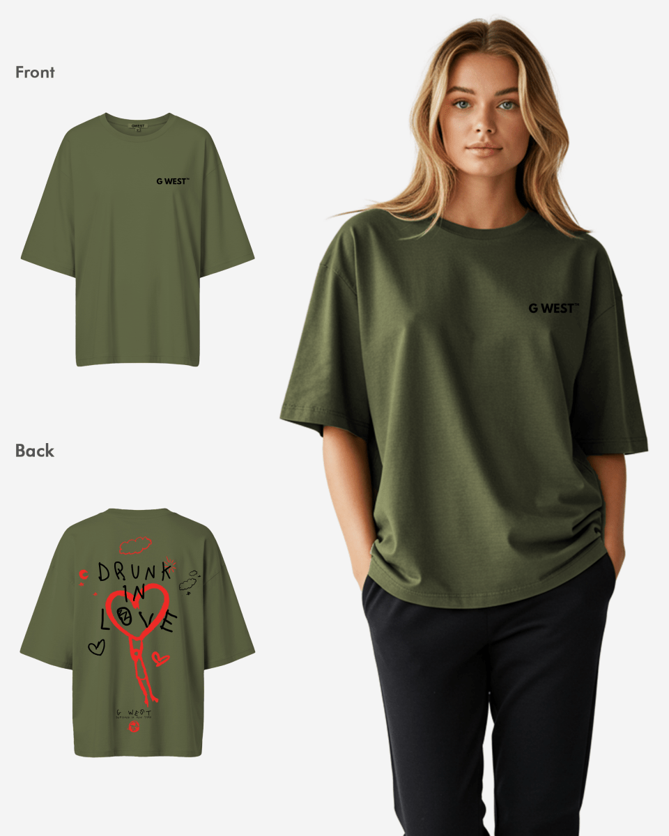 G West Oversized Drunk In Love Tee - WOMEN - G West
