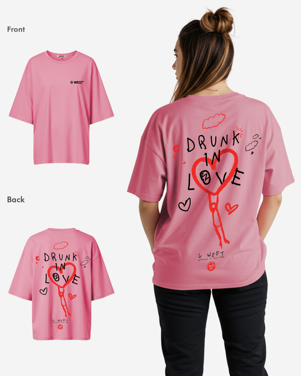 G West Oversized Drunk In Love Tee - WOMEN - G West