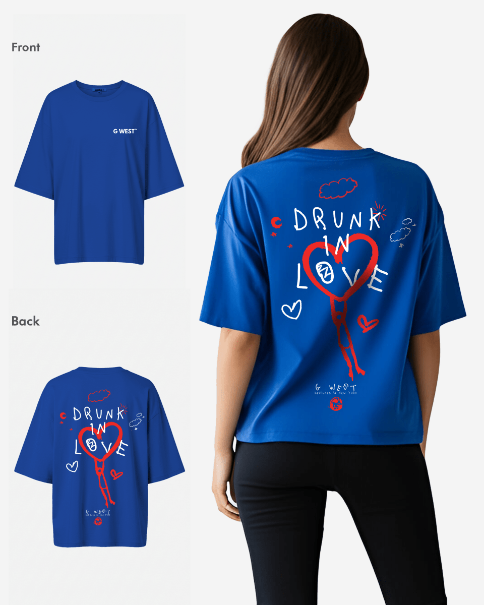 G West Oversized Drunk In Love Tee - WOMEN - G West