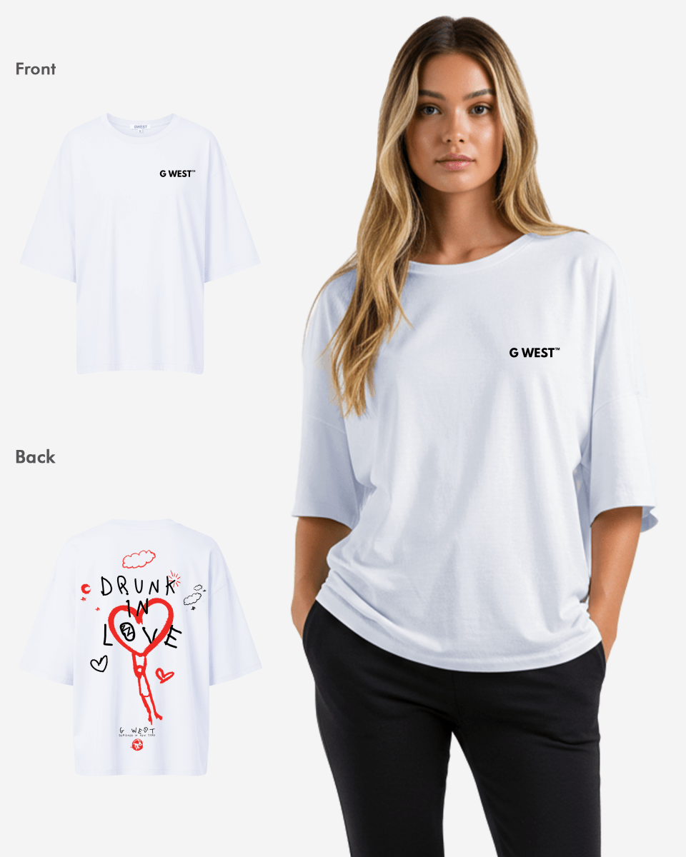 G West Oversized Drunk In Love Tee - WOMEN - G West
