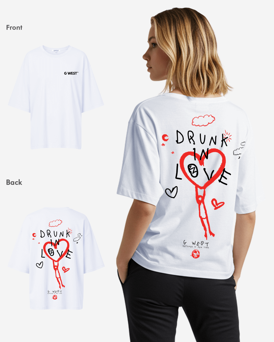 G West Oversized Drunk In Love Tee - WOMEN - G West