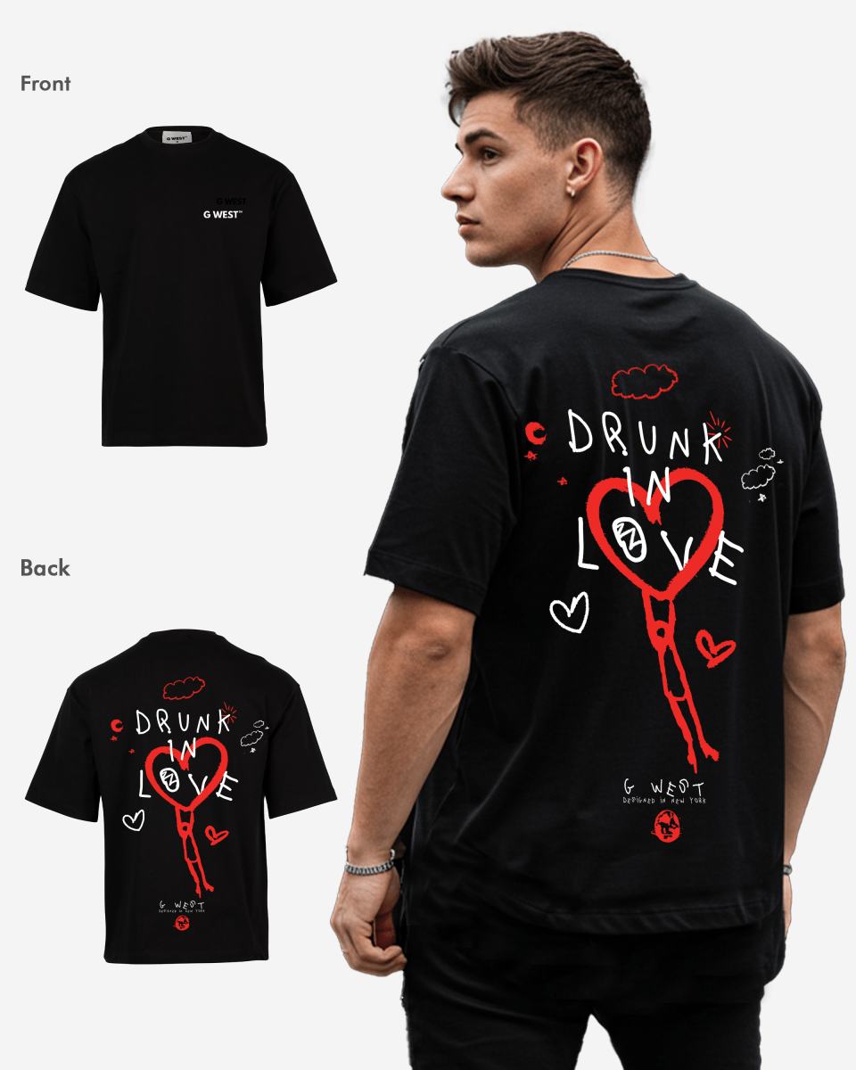 G West Oversized Drunk In Love Tee - G West