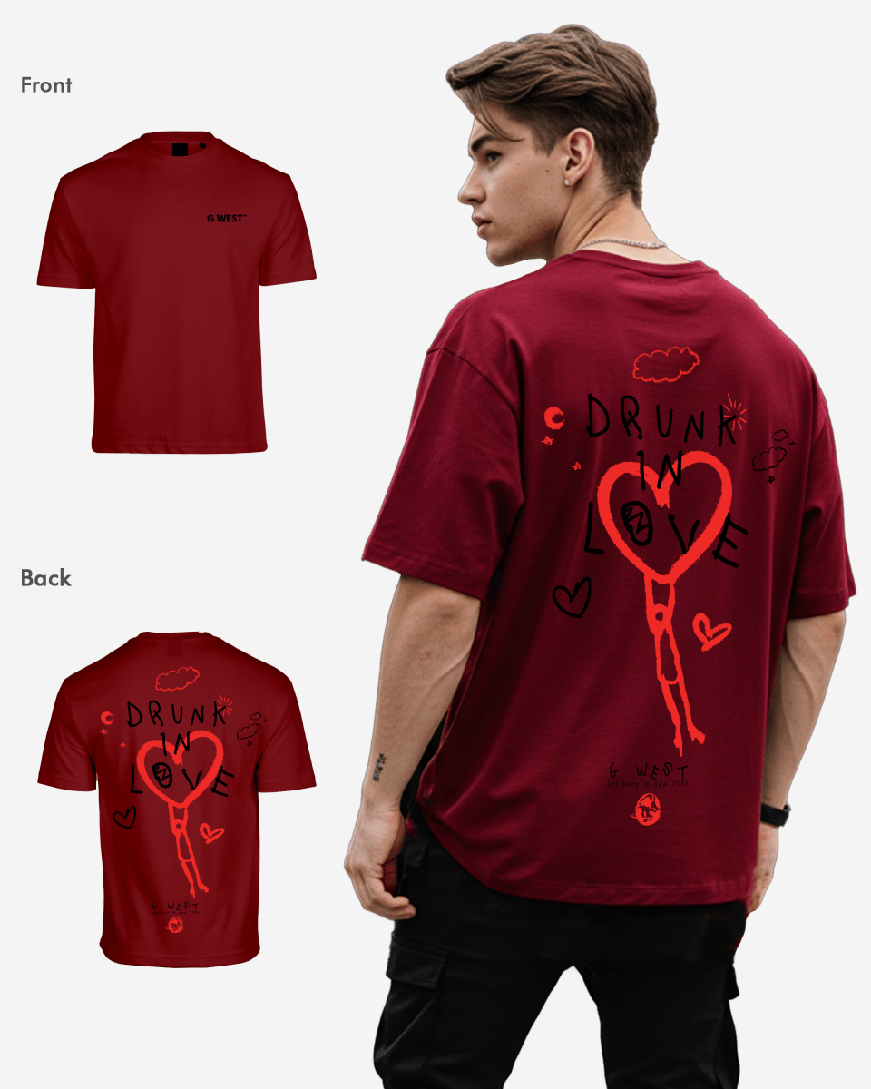 G West Oversized Drunk In Love Tee - G West