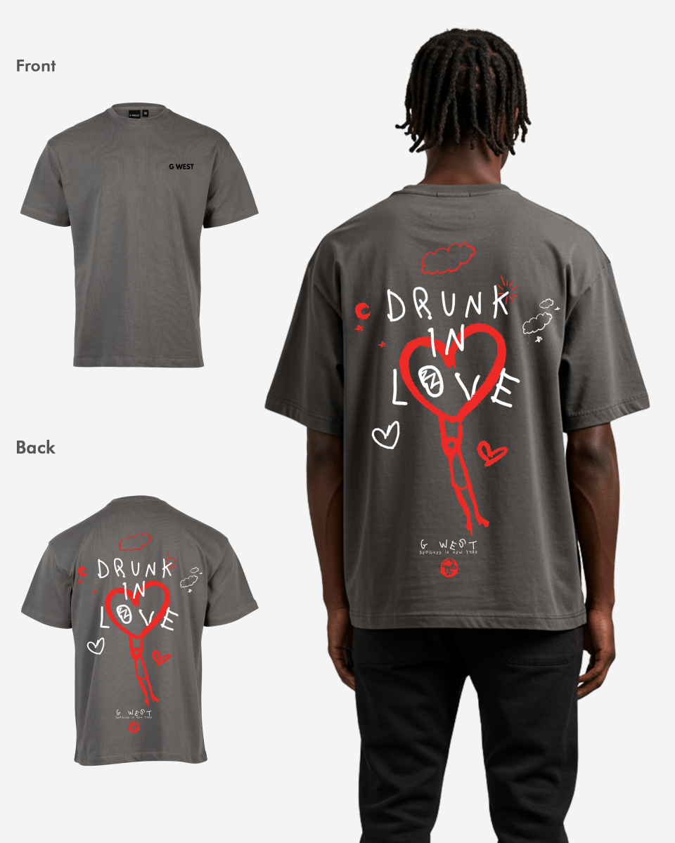 G West Oversized Drunk In Love Tee - G West
