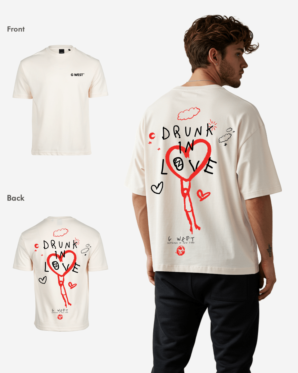 G West Oversized Drunk In Love Tee - G West