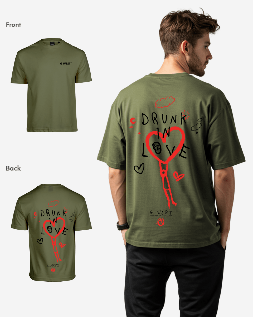 G West Oversized Drunk In Love Tee - G West