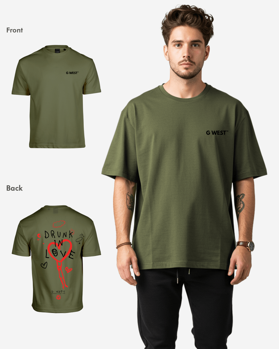G West Oversized Drunk In Love Tee - G West