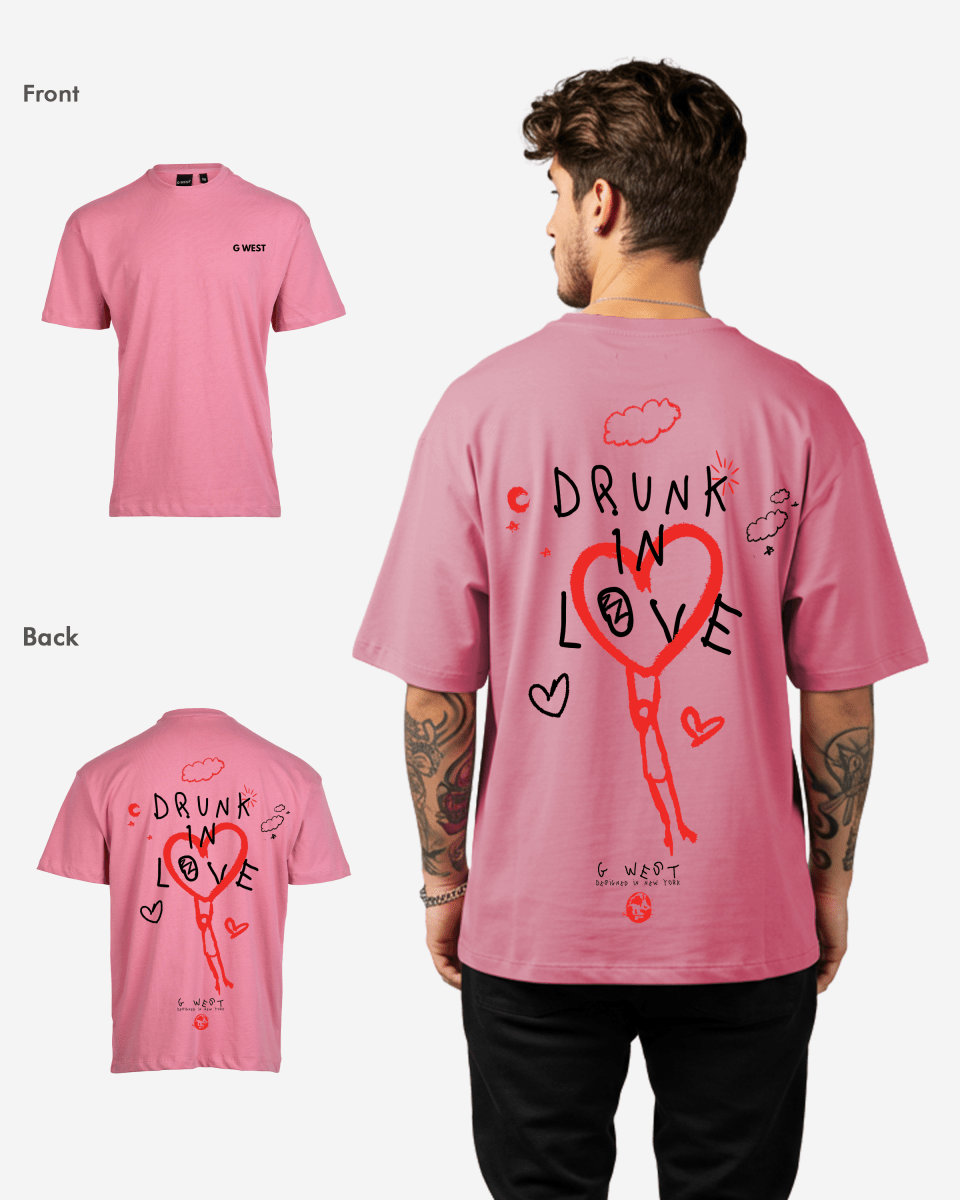 G West Oversized Drunk In Love Tee - G West