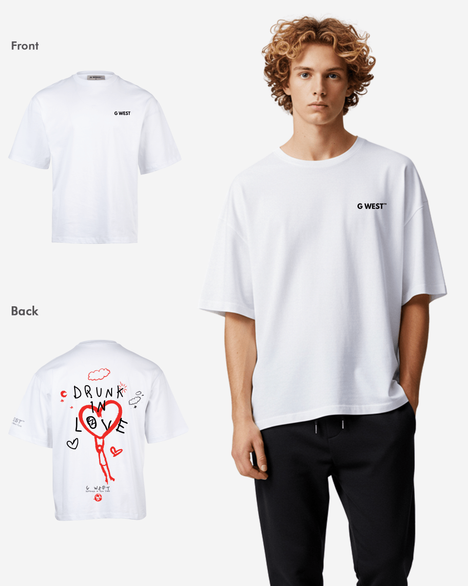 G West Oversized Drunk In Love Tee - G West