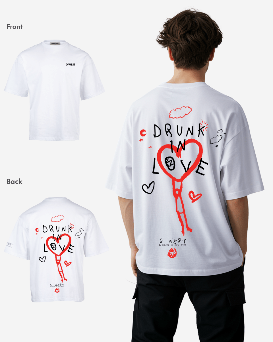 G West Oversized Drunk In Love Tee - G West