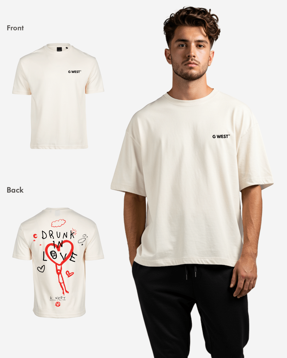 G West Oversized Drunk In Love Tee - G West