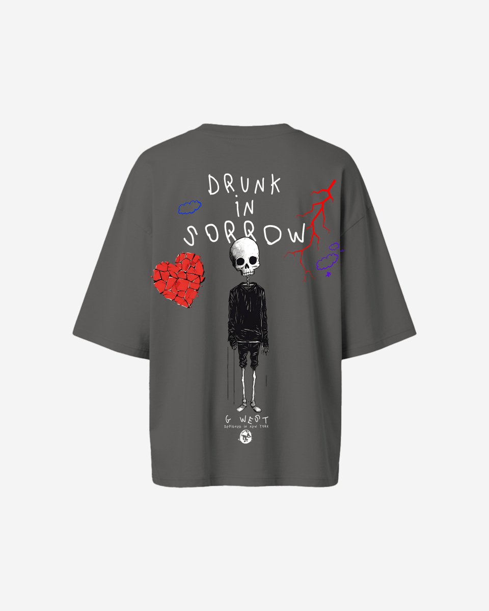 G West Oversized Drunk In Sorrow Tee - WOMEN - G West
