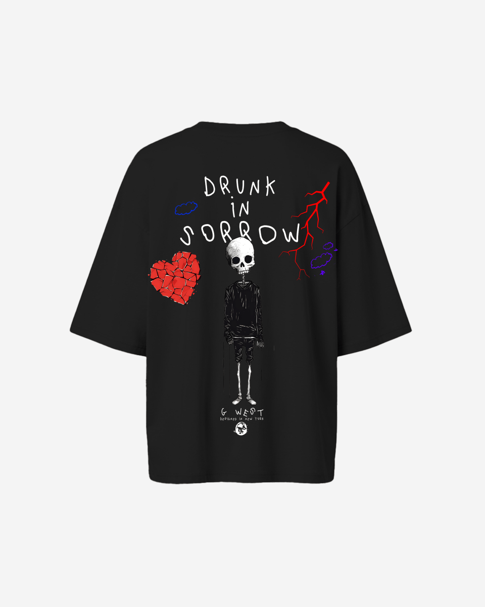 G West Oversized Drunk In Sorrow Tee - WOMEN - G West