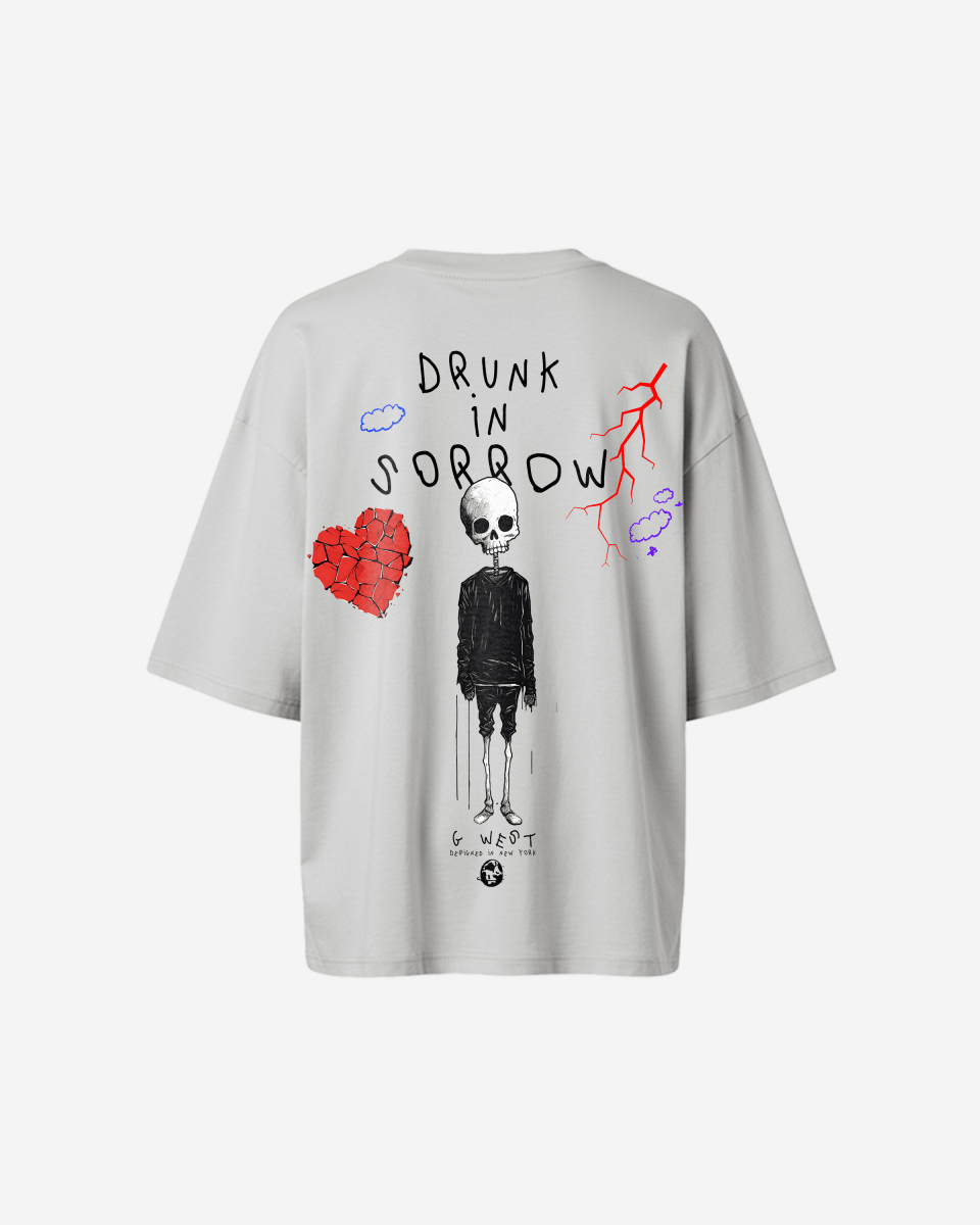 G West Oversized Drunk In Sorrow Tee - WOMEN - G West