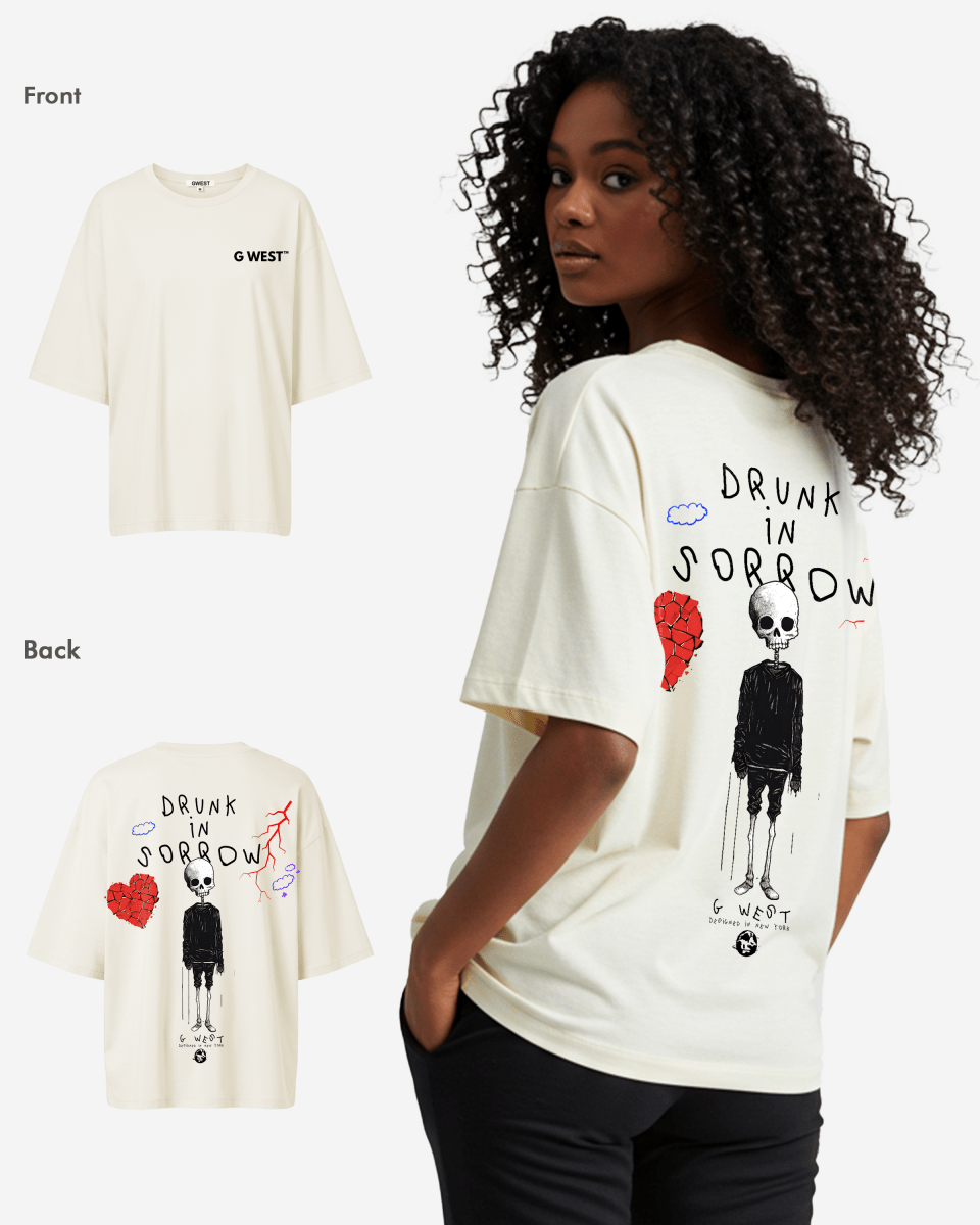 G West Oversized Drunk In Sorrow Tee - WOMEN - G West
