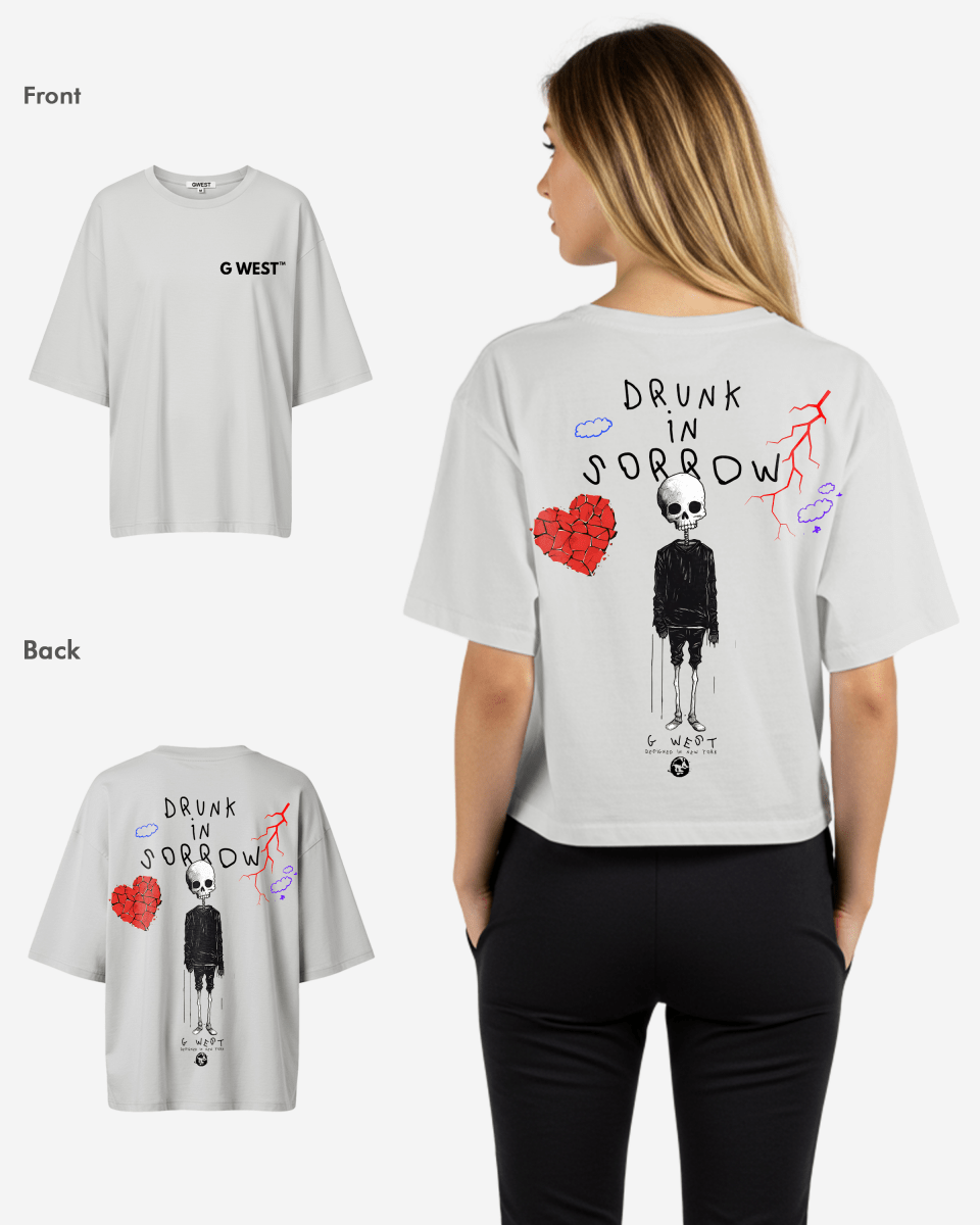 G West Oversized Drunk In Sorrow Tee - WOMEN - G West