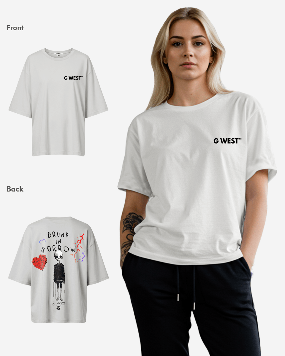 G West Oversized Drunk In Sorrow Tee - WOMEN - G West