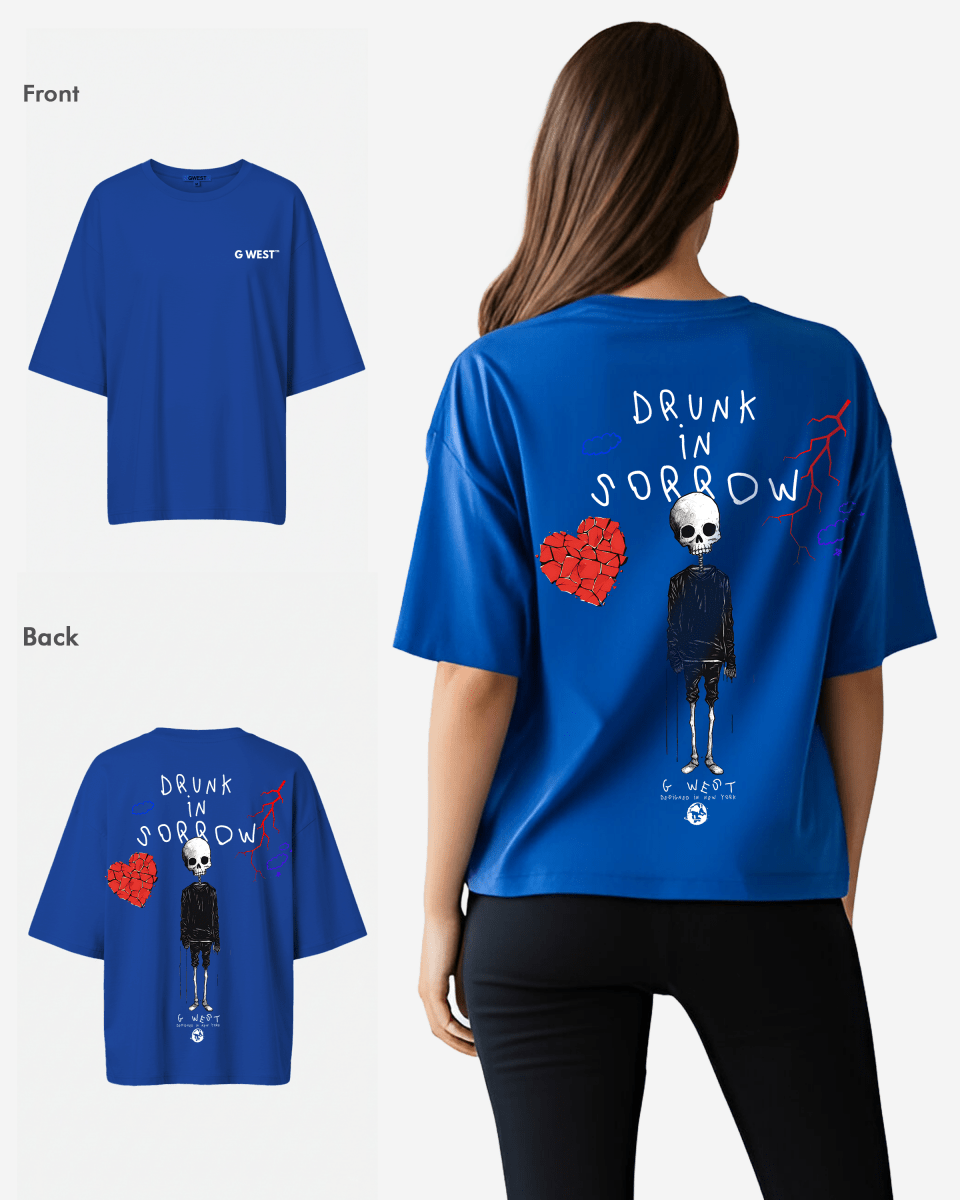 G West Oversized Drunk In Sorrow Tee - WOMEN - G West