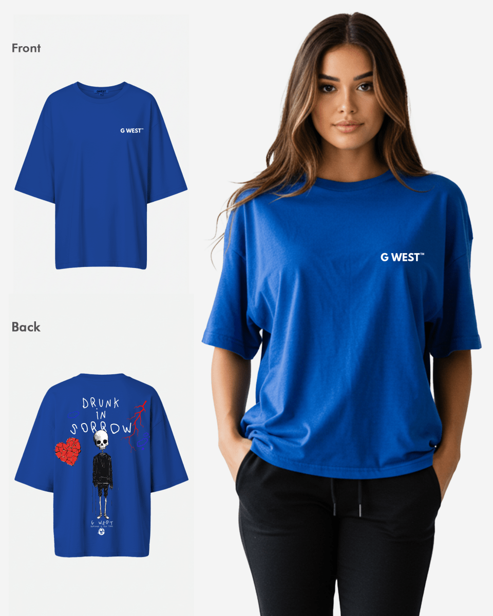 G West Oversized Drunk In Sorrow Tee - WOMEN - G West