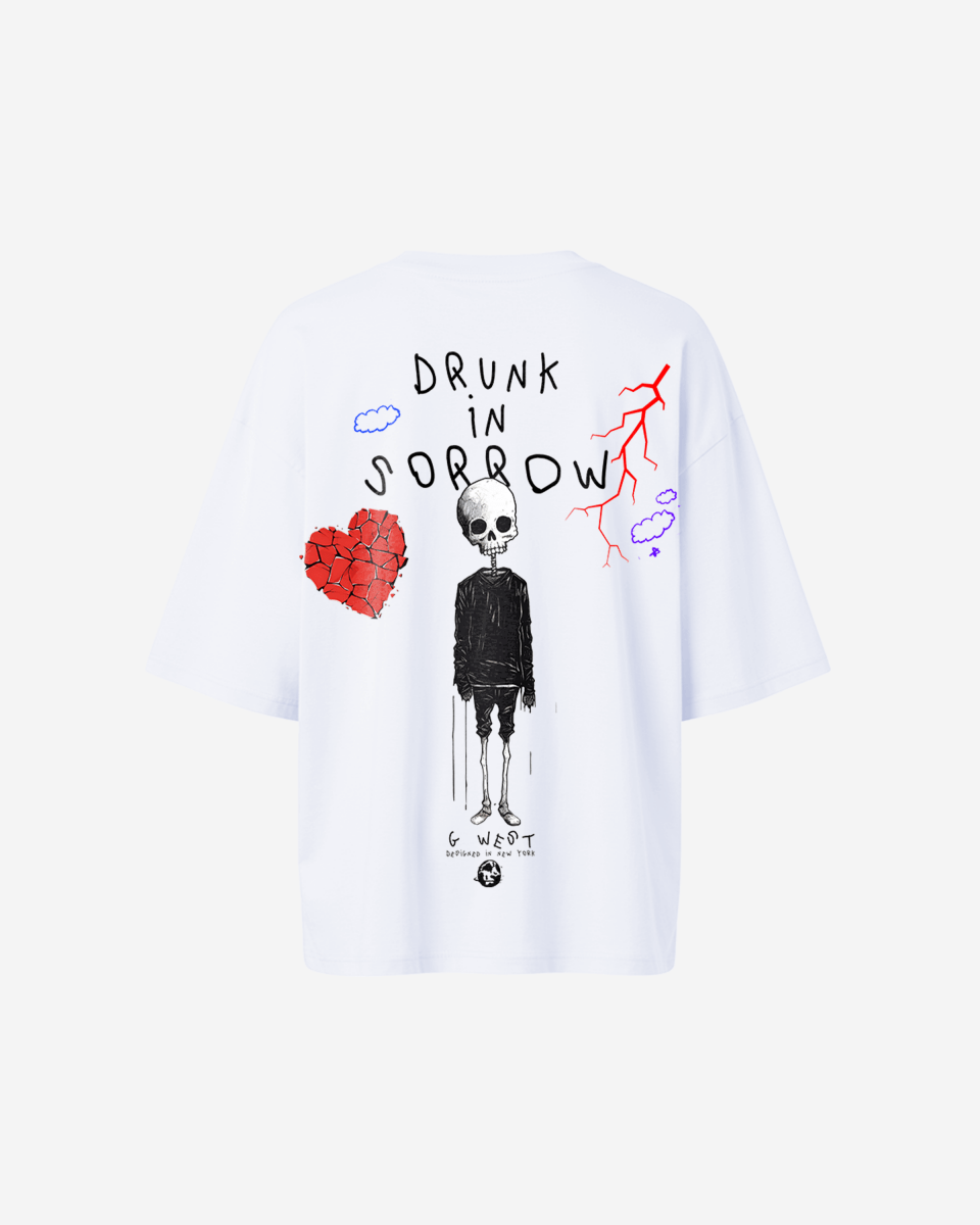 G West Oversized Drunk In Sorrow Tee - WOMEN - G West