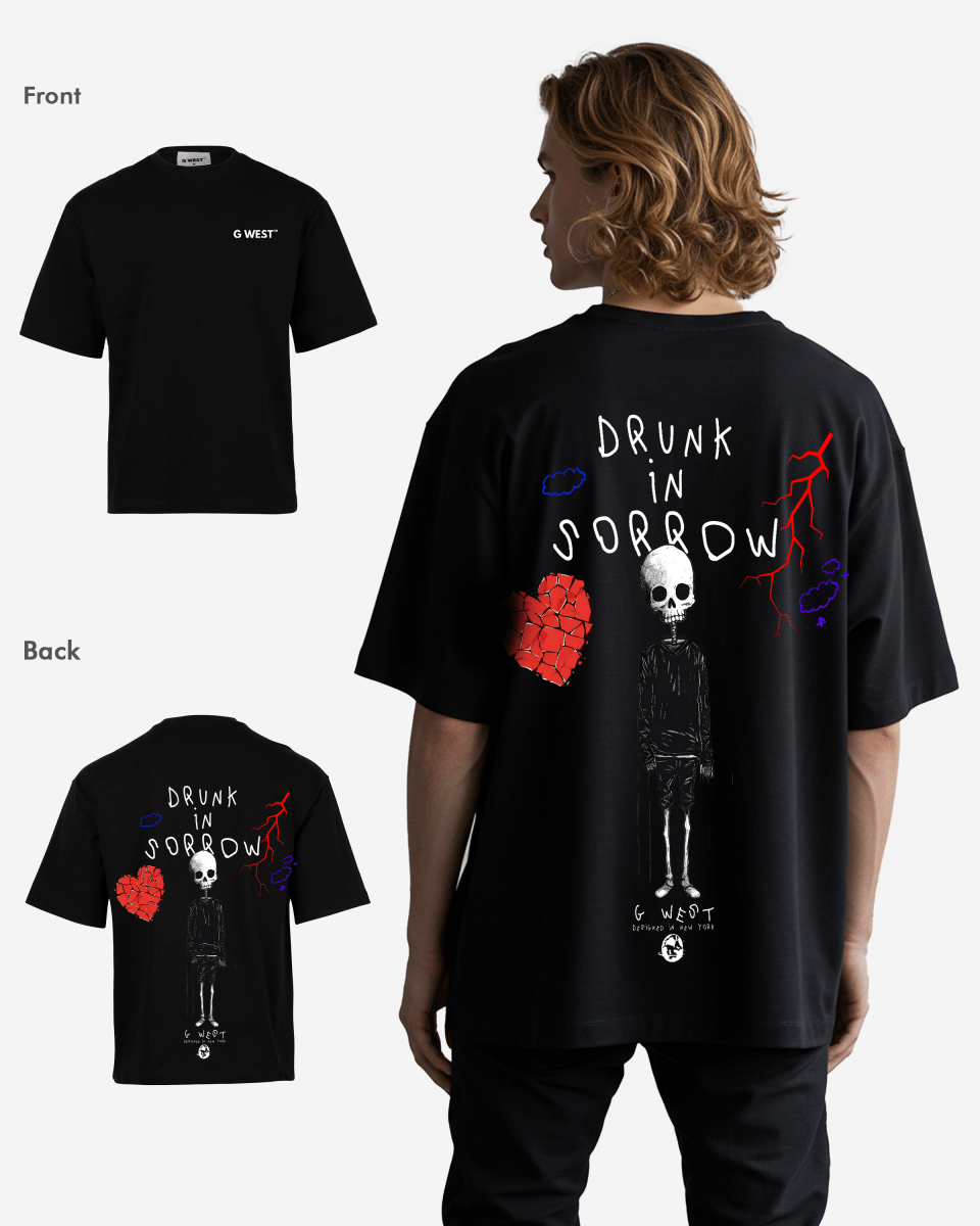 G West Oversized Drunk In Sorrow Tee - G West