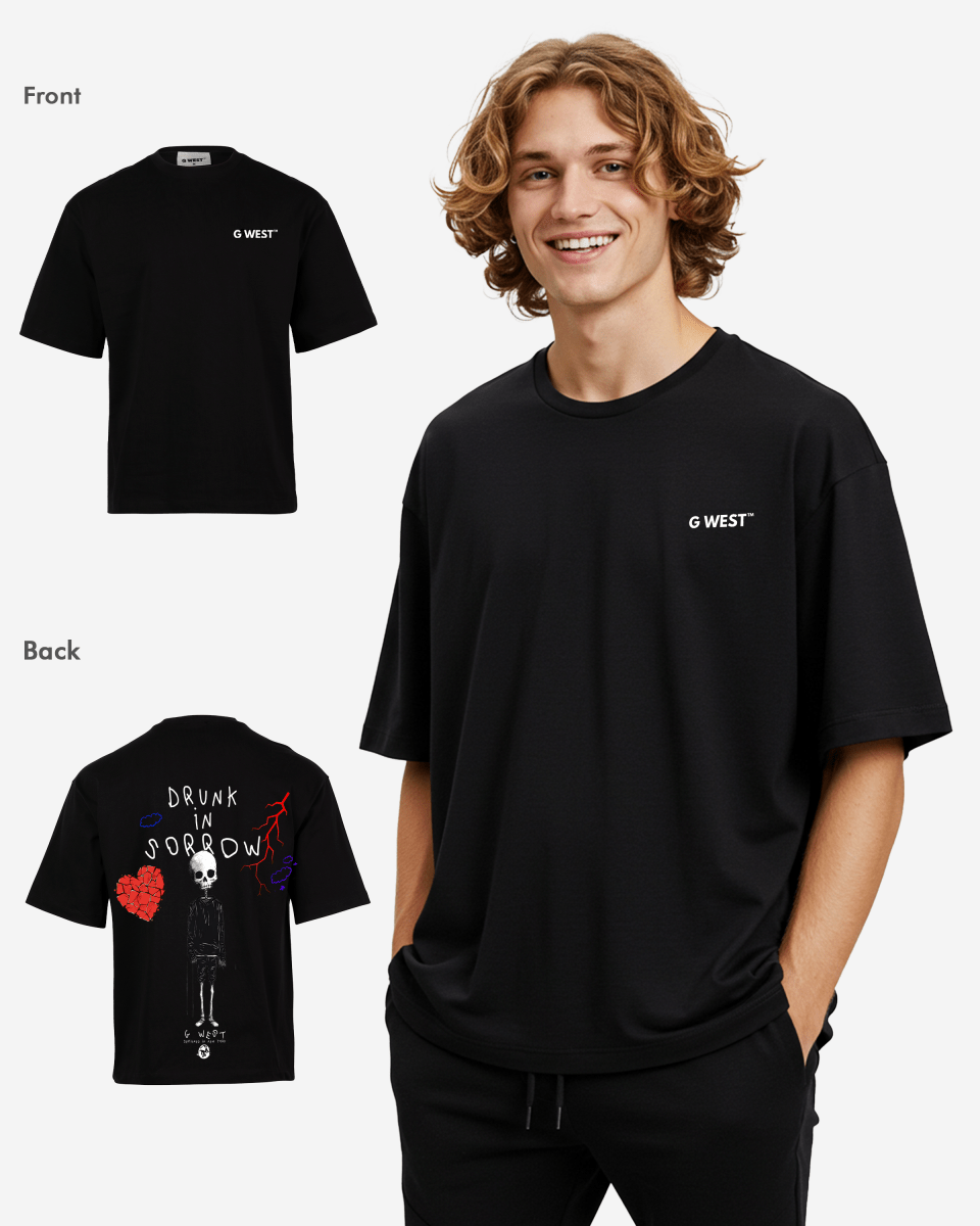 G West Oversized Drunk In Sorrow Tee - G West