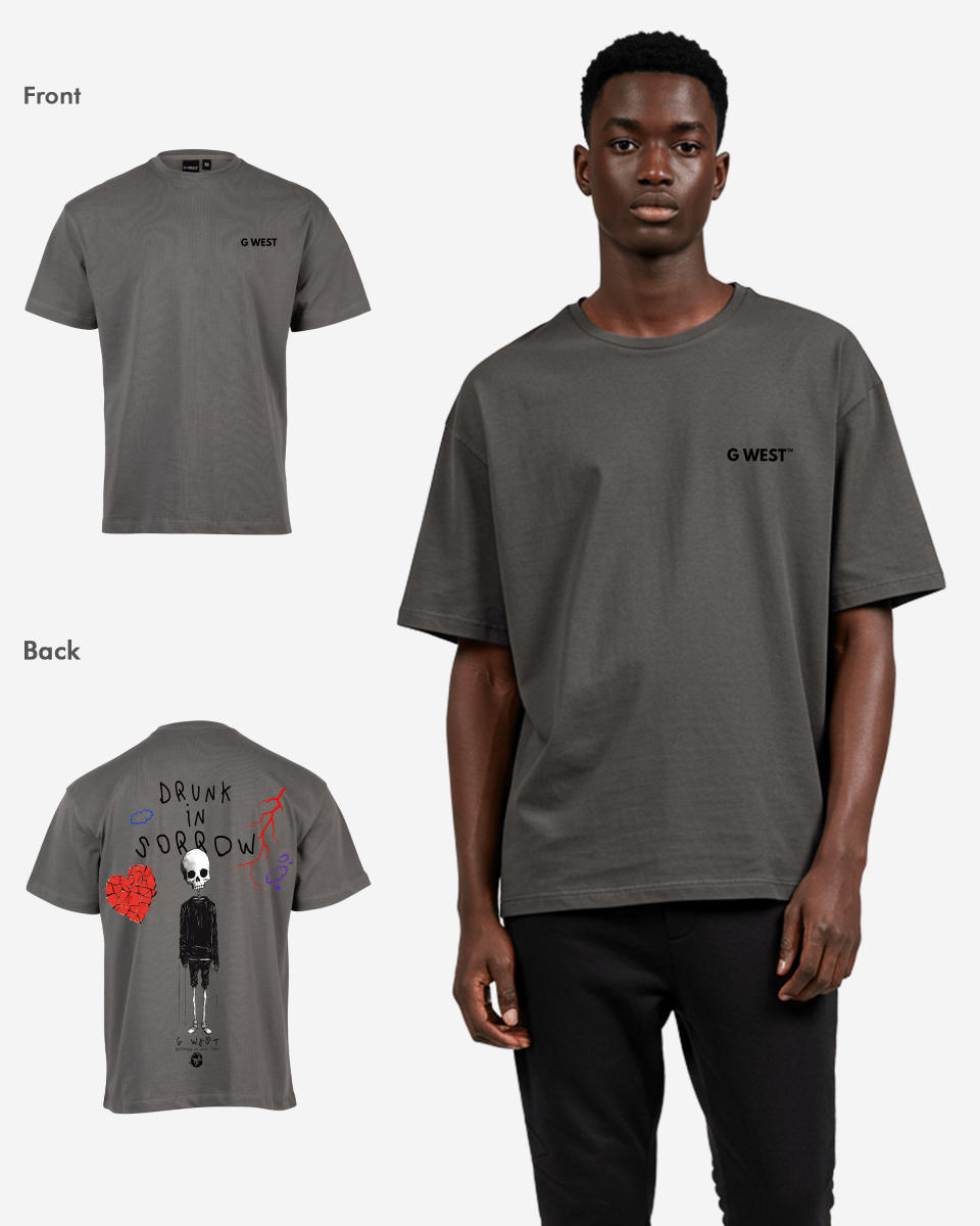 G West Oversized Drunk In Sorrow Tee - G West