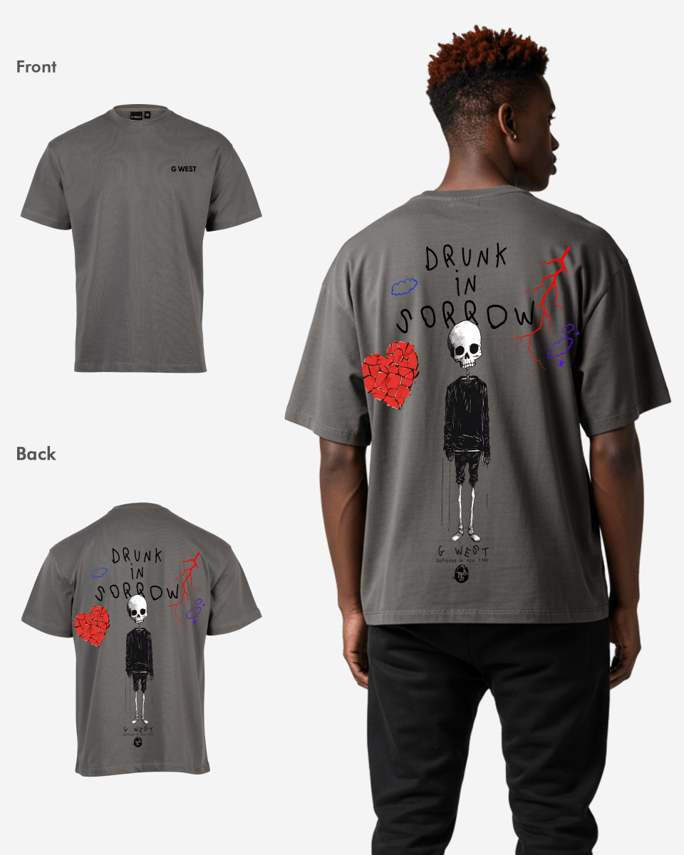 G West Oversized Drunk In Sorrow Tee - G West