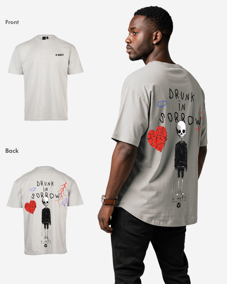 G West Oversized Drunk In Sorrow Tee - G West