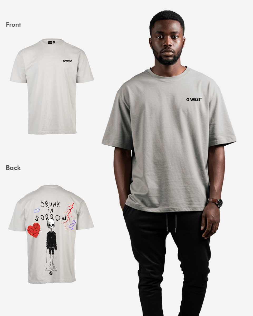 G West Oversized Drunk In Sorrow Tee - G West