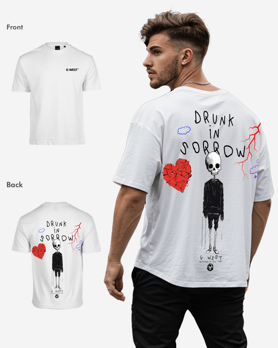 G West Oversized Drunk In Sorrow Tee - G West