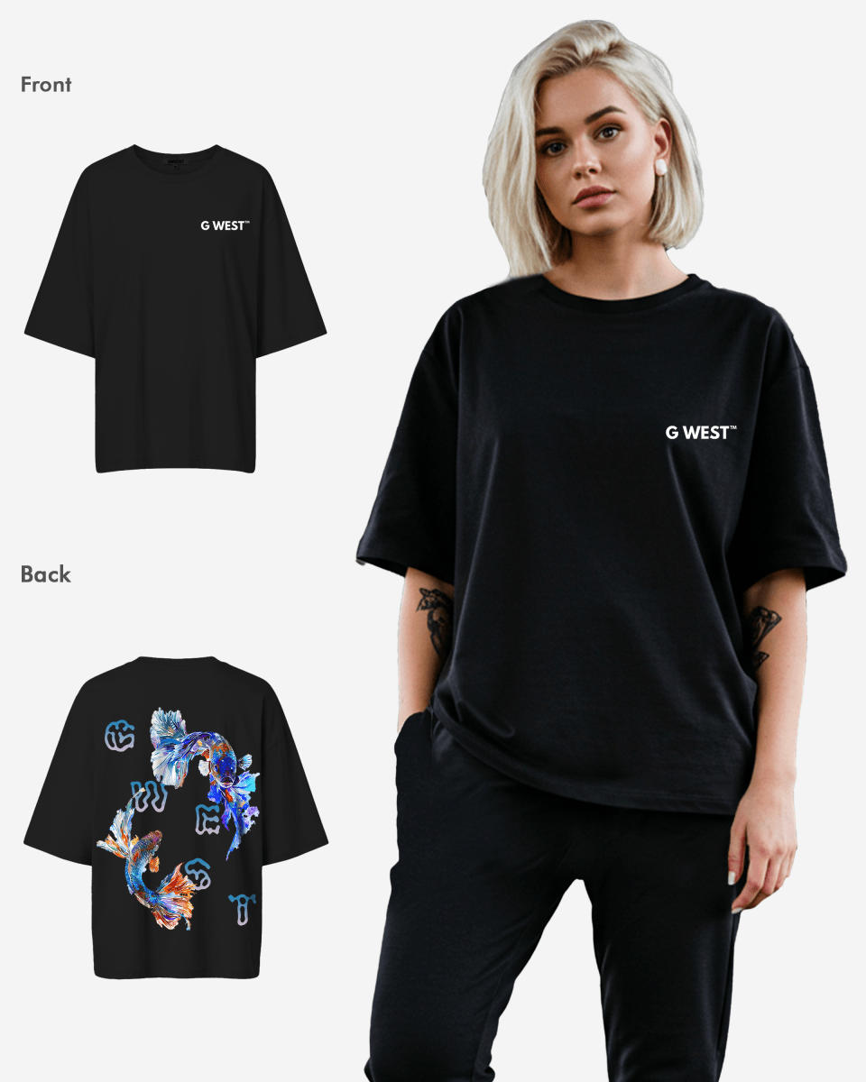 G West Oversized Fish Lifestyle T Shirt - WOMEN - G West