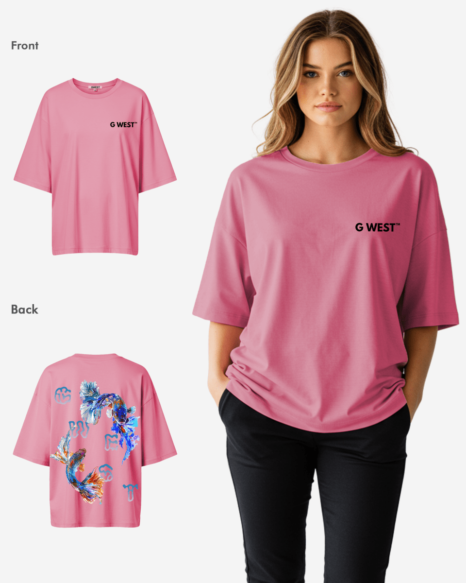 G West Oversized Fish Lifestyle T Shirt - WOMEN - G West