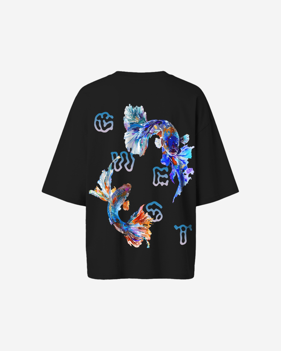 G West Oversized Fish Lifestyle T Shirt - WOMEN - G West