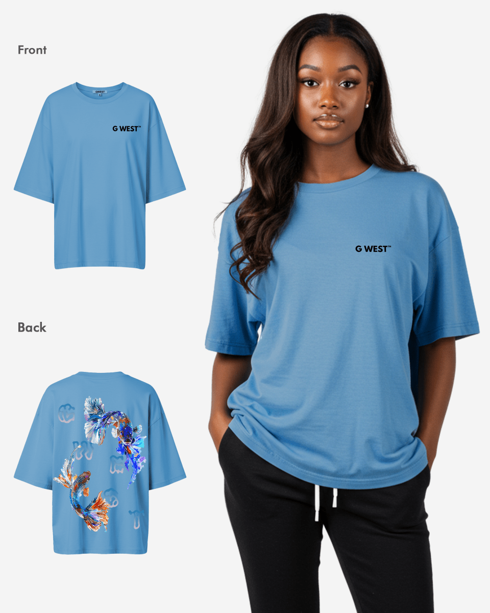 G West Oversized Fish Lifestyle T Shirt - WOMEN - G West