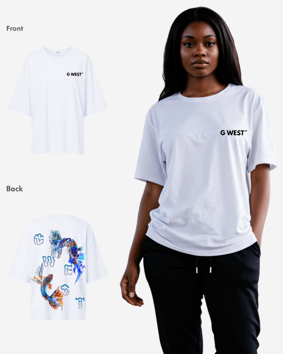 G West Oversized Fish Lifestyle T Shirt - WOMEN - G West