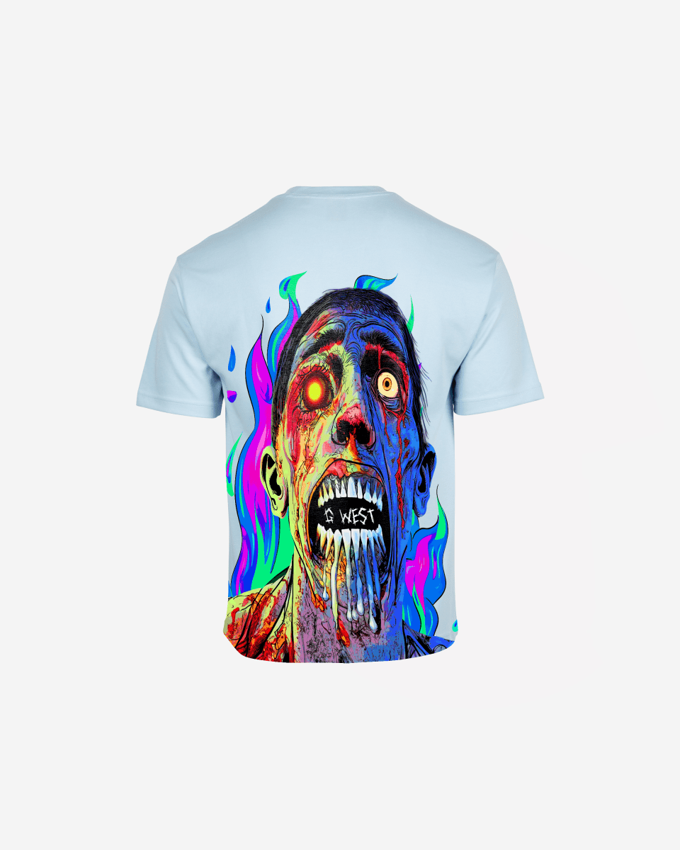 G West Oversized Flaming Zombie Tee - G West